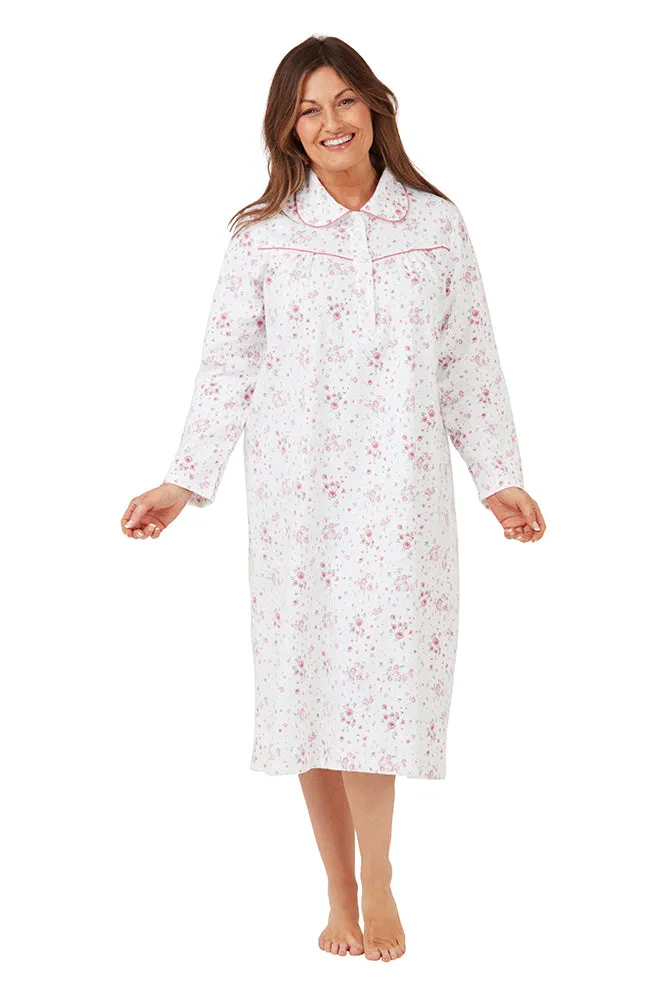 100% Brushed Cotton Winceyette Nightdress Short Length