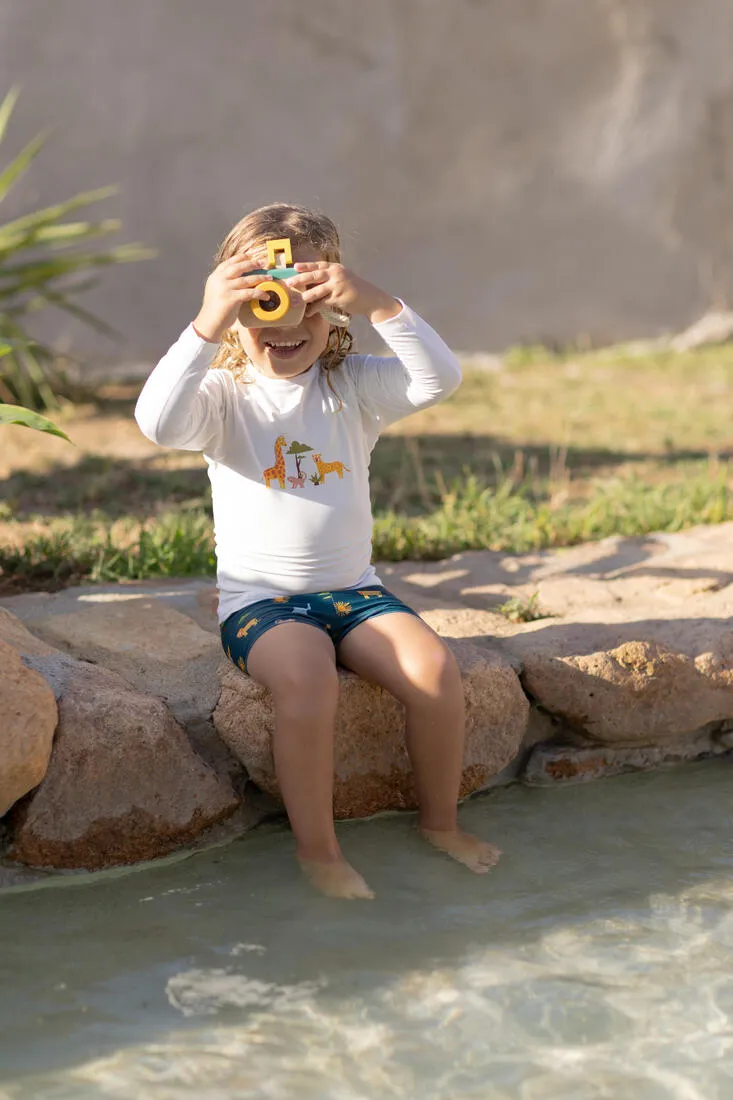 Baby / Kids’ Swim Shorts - Blue Crab Print