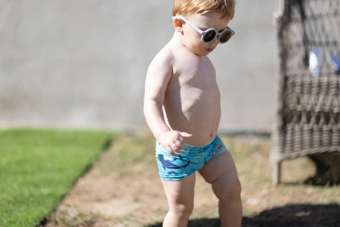 Baby / Kids’ Swim Shorts - Blue Crab Print