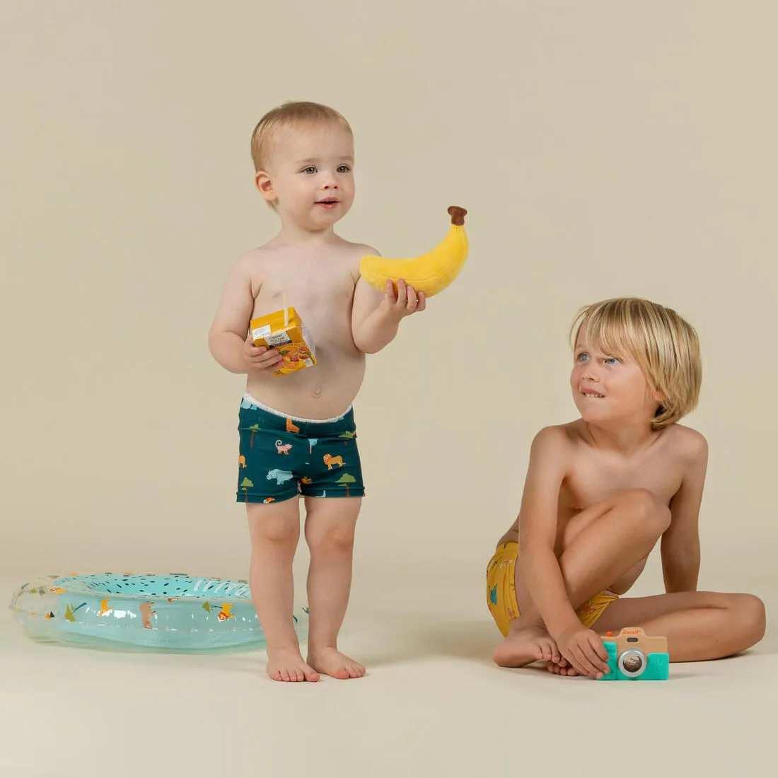 Baby / Kids’ Swim Shorts - Blue Crab Print