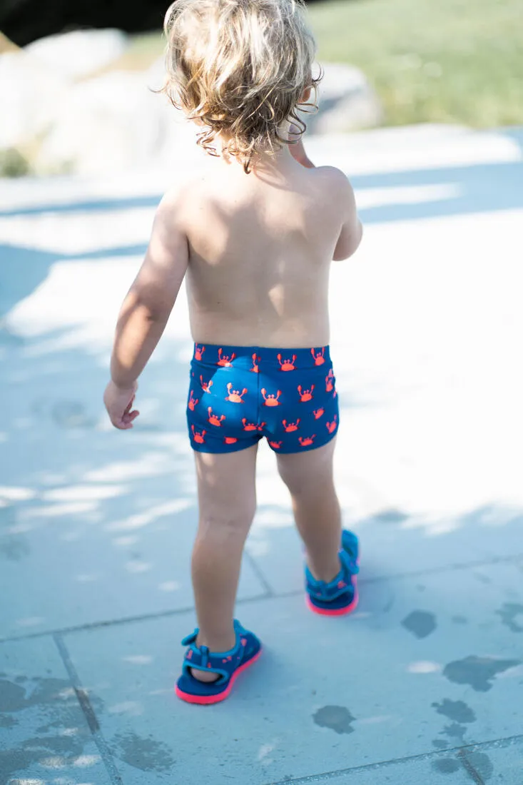 Baby / Kids’ Swim Shorts - Blue Crab Print