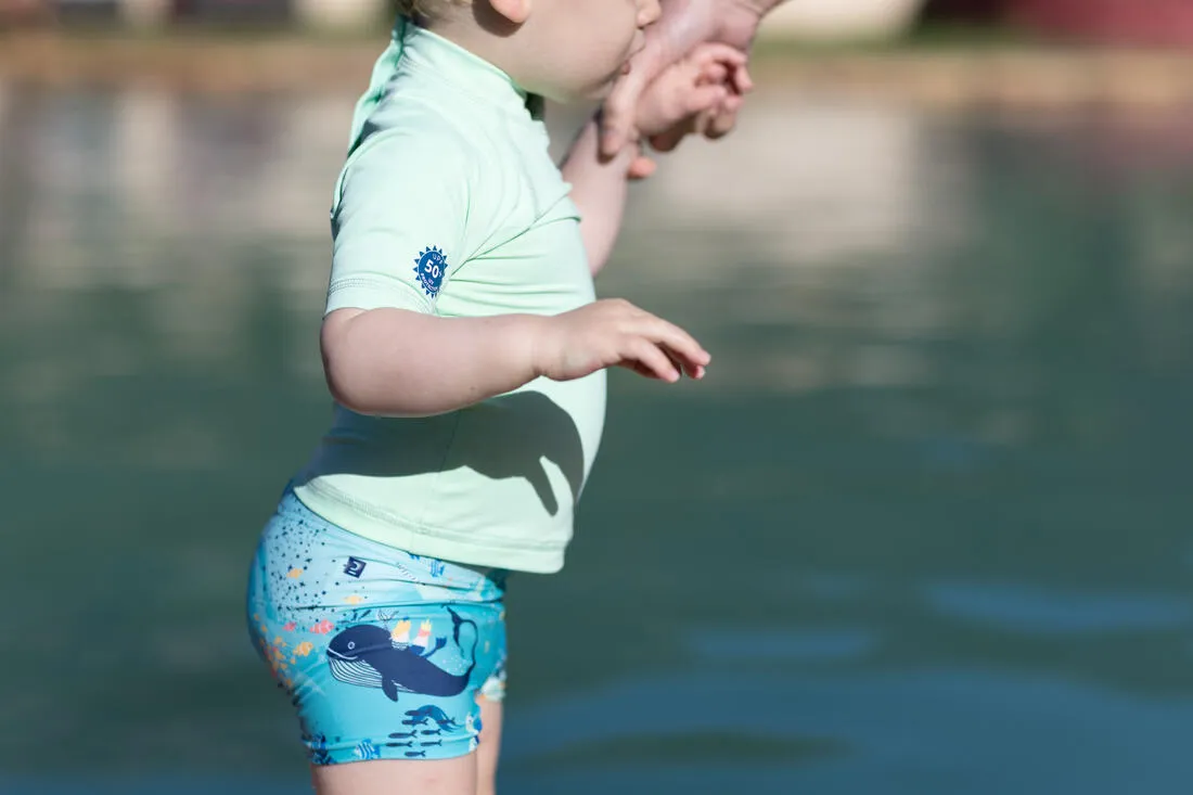 Baby / Kids’ Swim Shorts - Blue Crab Print