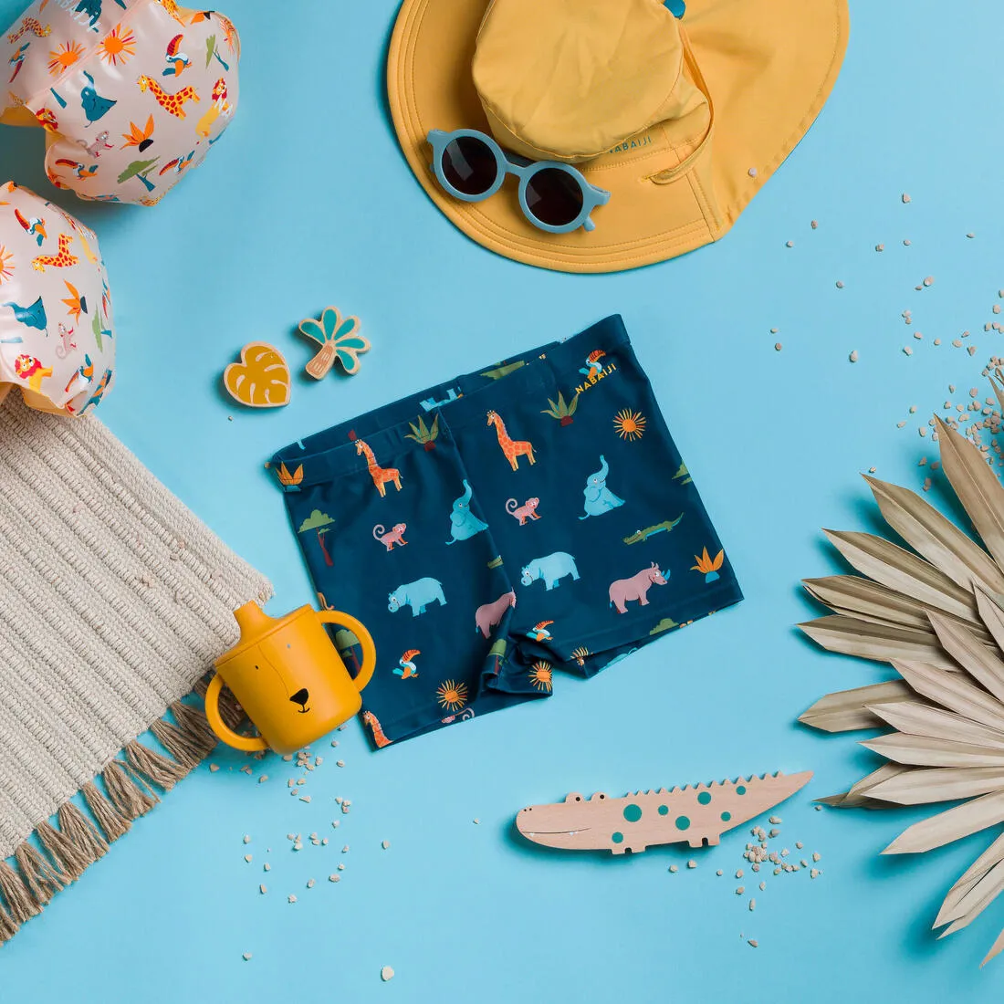 Baby / Kids’ Swim Shorts - Blue Crab Print