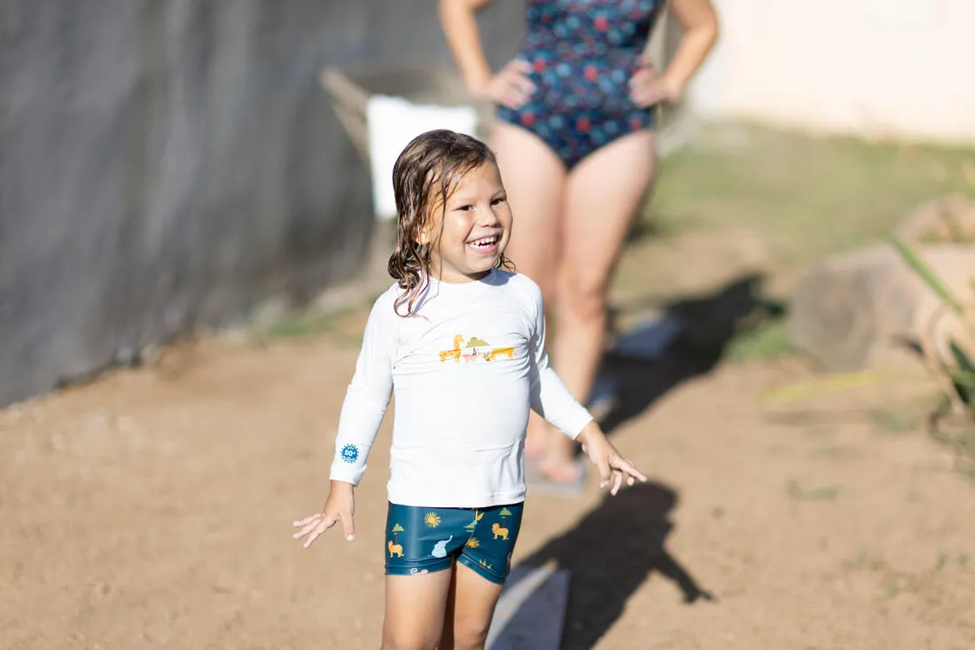 Baby / Kids’ Swim Shorts - Blue Crab Print