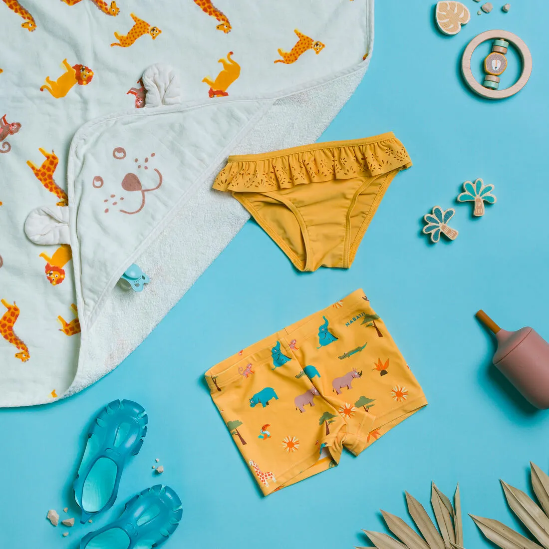Baby / Kids’ Swim Shorts - Blue Crab Print