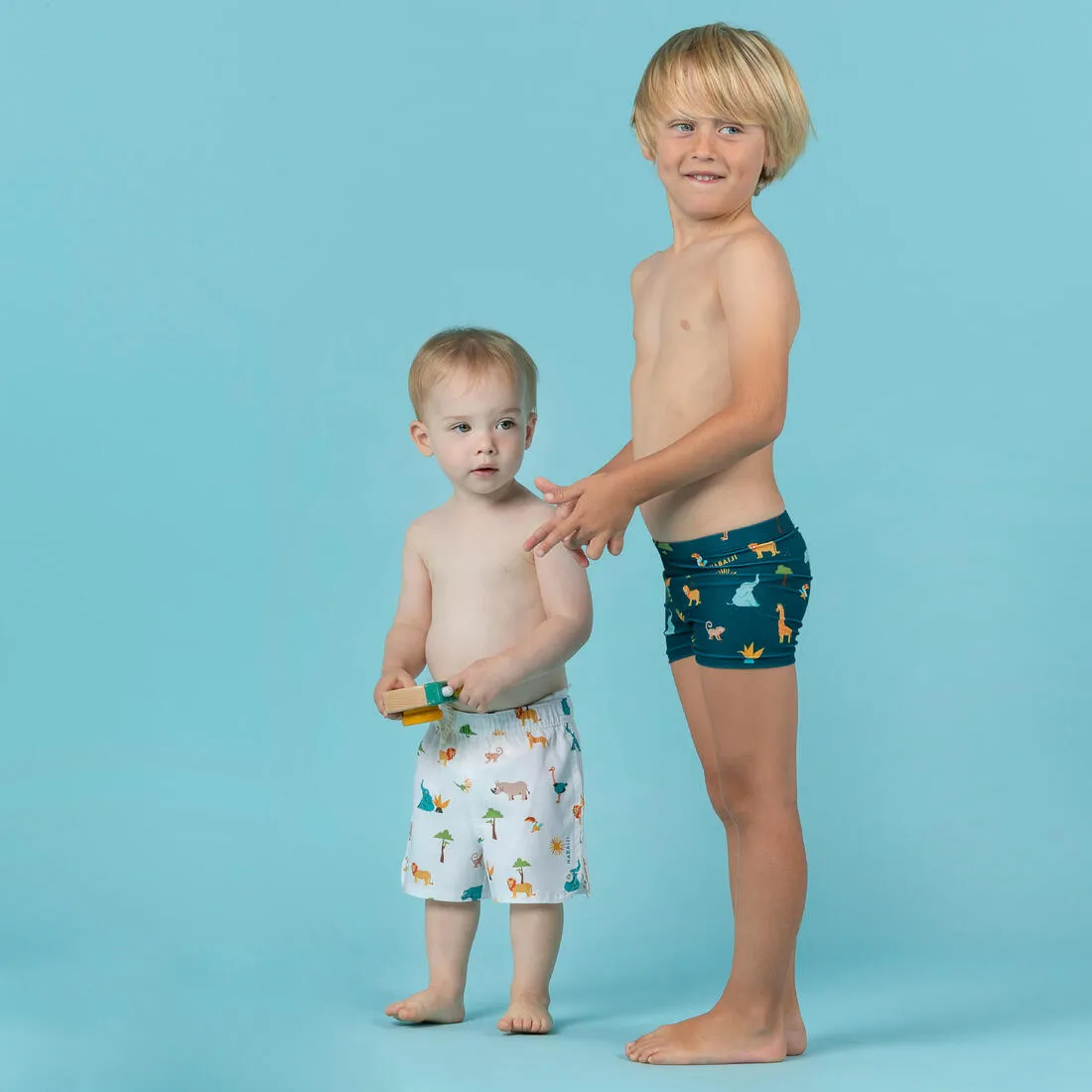 Baby / Kids’ Swim Shorts - Blue Crab Print