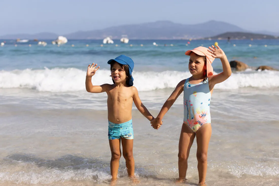 Baby / Kids’ Swim Shorts - Blue Crab Print
