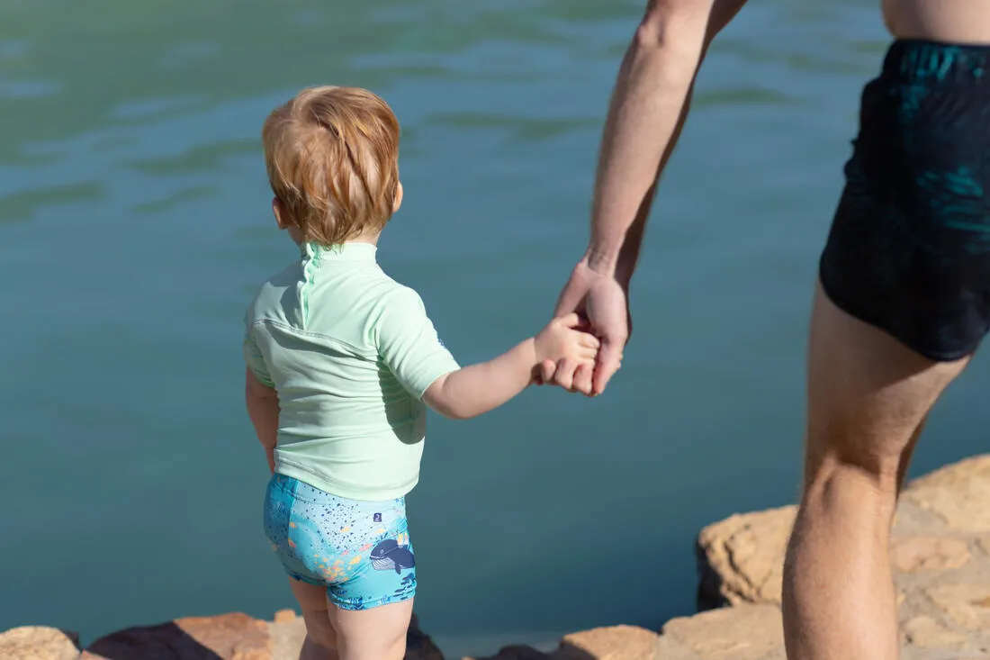 Baby / Kids’ Swim Shorts - Blue Crab Print