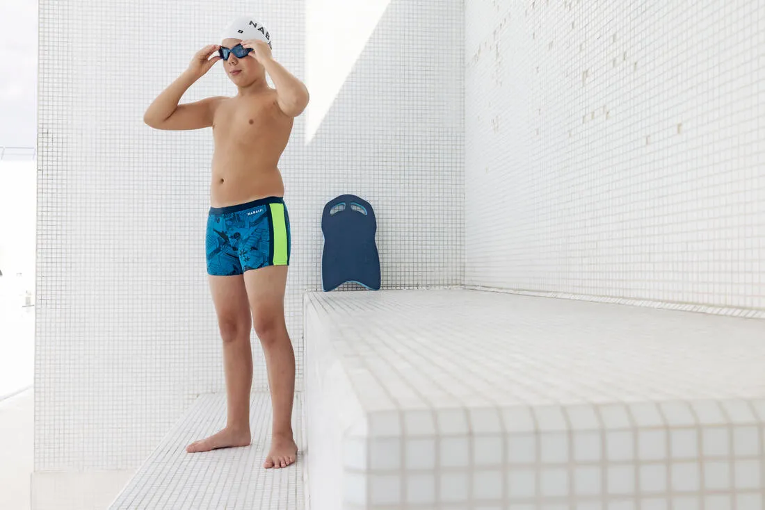 Boys’ Swimming Trunks Yokob Dark Blue / Neon