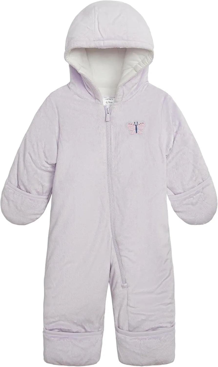Carter's baby-girls Cozy One-piece Footed Pram Suit