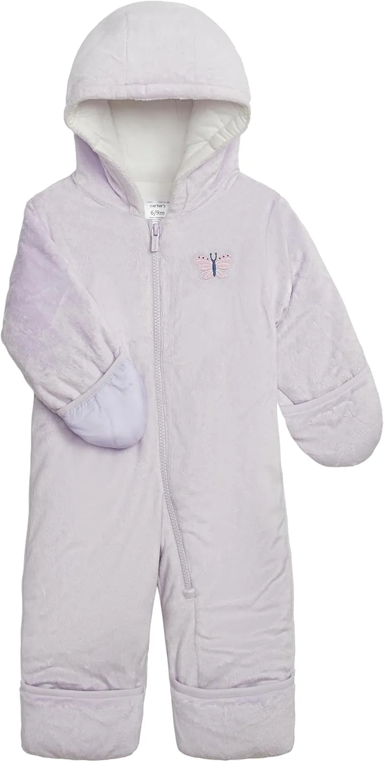 Carter's baby-girls Cozy One-piece Footed Pram Suit