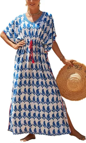 CHERRY CAT Beach Dress Swim Cover Up Summer Dress Swimwear Cover Ups