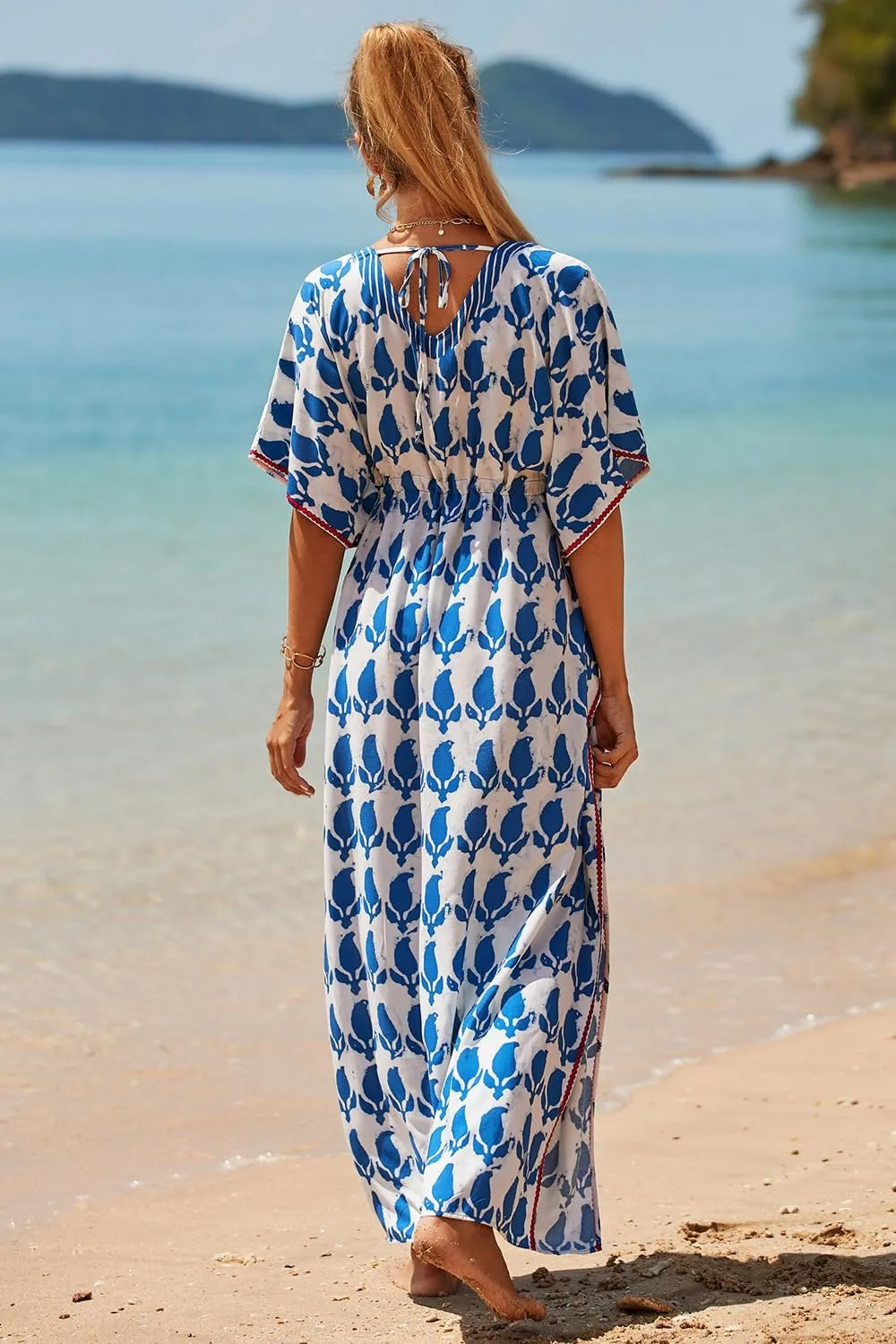 CHERRY CAT Beach Dress Swim Cover Up Summer Dress Swimwear Cover Ups