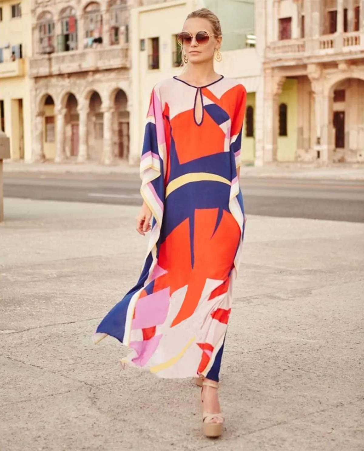 Dresses for Women Loose Kimono Cardigans Floral Kaftans Cover up Caftan Blouses Beach Swimsuit