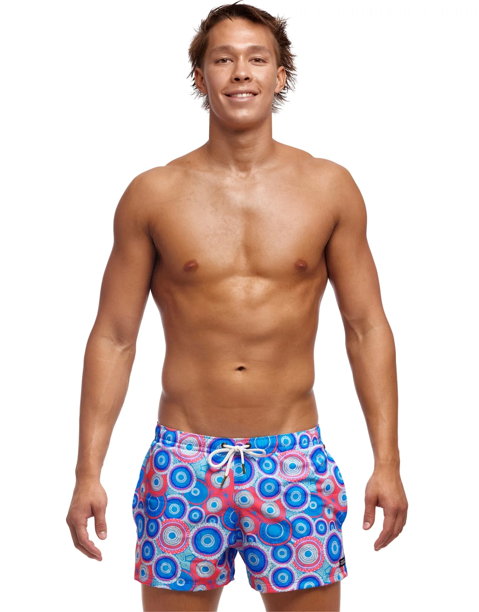 Funky Trunks Bundjalung Blue Shorty Swim Shorts - Blue/Pink