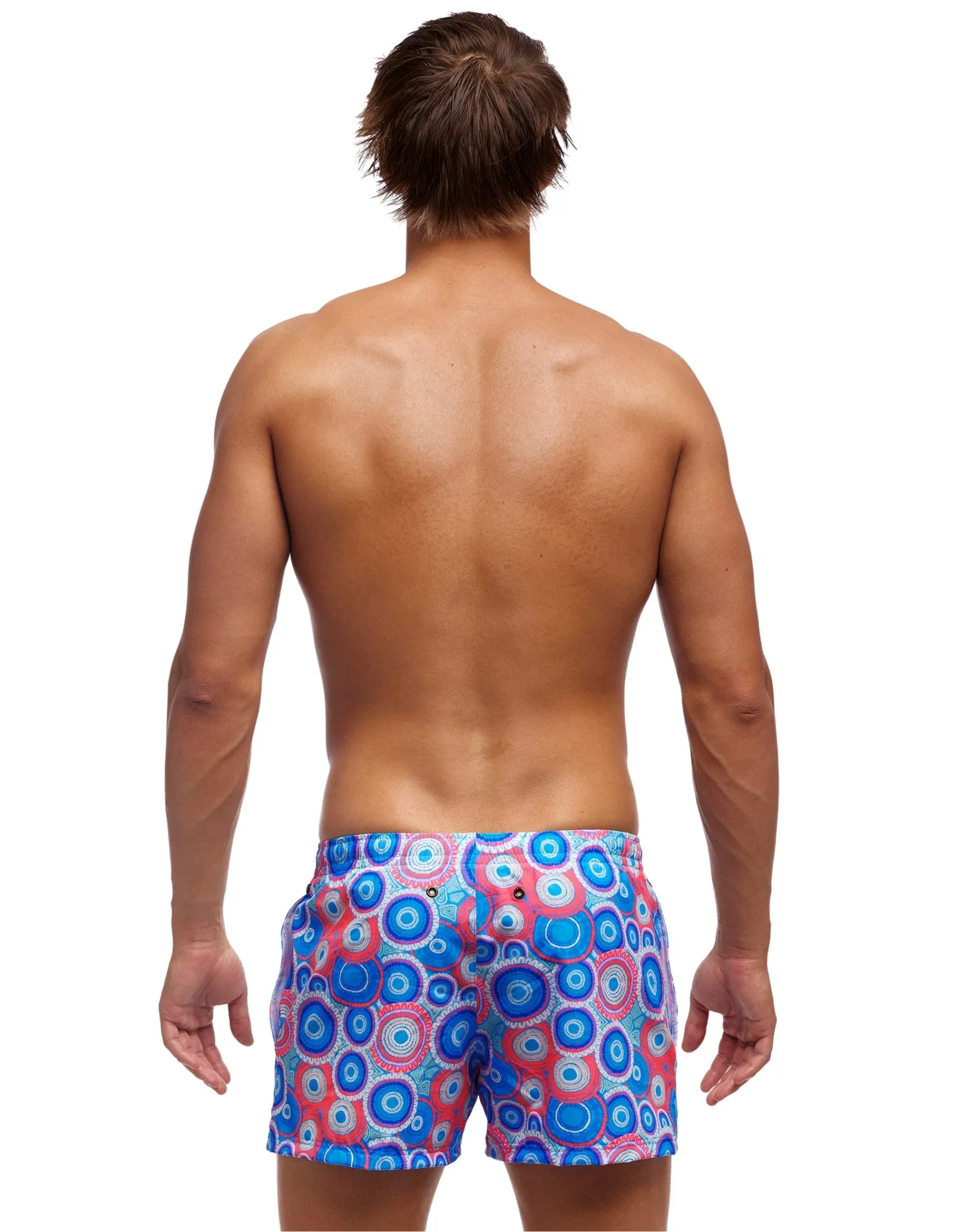Funky Trunks Bundjalung Blue Shorty Swim Shorts - Blue/Pink