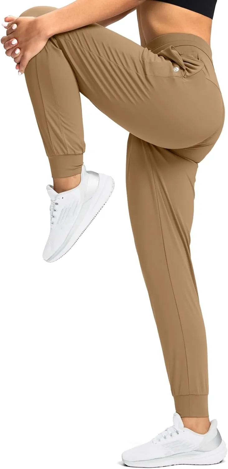 G Gradual Women's Joggers Pants with Zipper Pockets High Waisted Athletic Tapered Sweatpants for Women Workout Lounge