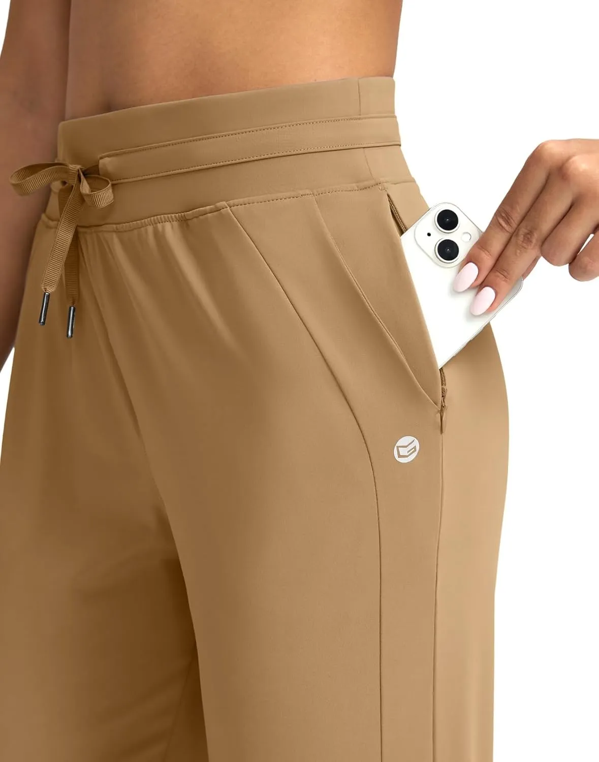 G Gradual Women's Joggers Pants with Zipper Pockets High Waisted Athletic Tapered Sweatpants for Women Workout Lounge