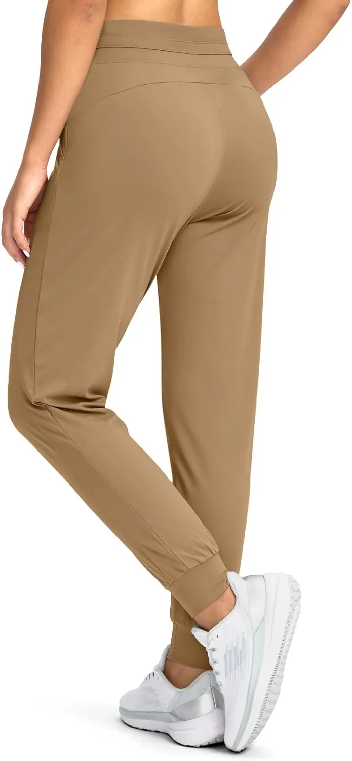 G Gradual Women's Joggers Pants with Zipper Pockets High Waisted Athletic Tapered Sweatpants for Women Workout Lounge