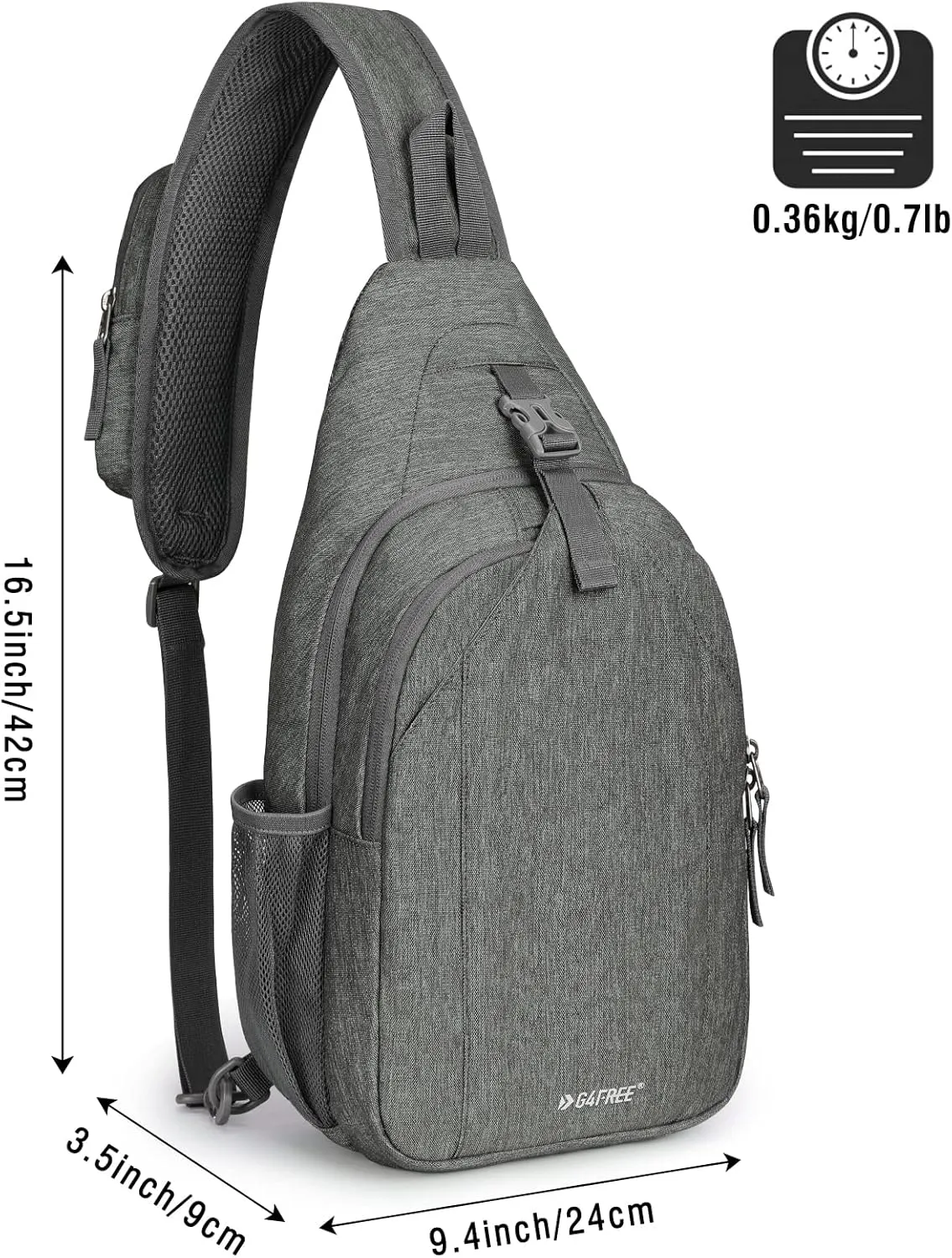 G4Free Men's One Size, Dimgray, M