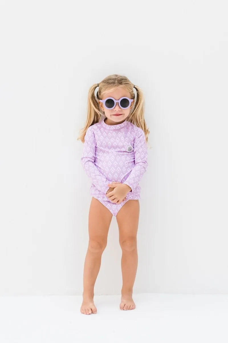 Girl swimsuit 2 piece - Geo Purple