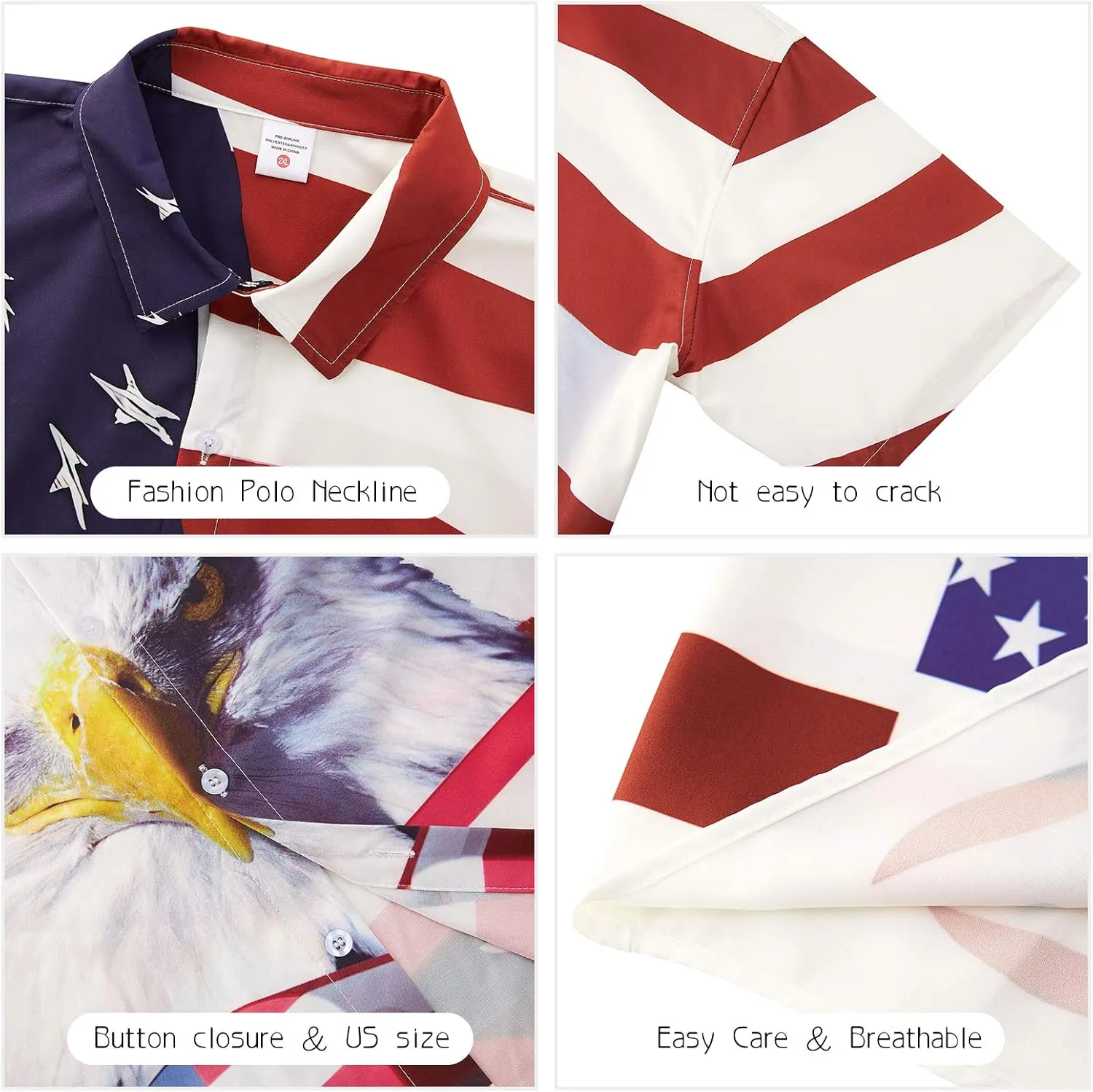 Goodstoworld Men's Novelty Hawaiian Button Down Shirts
