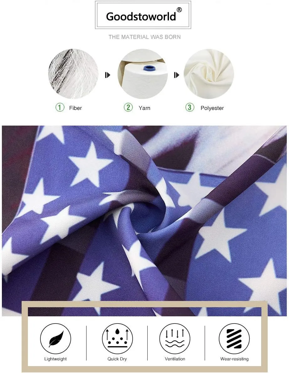 Goodstoworld Men's Novelty Hawaiian Button Down Shirts