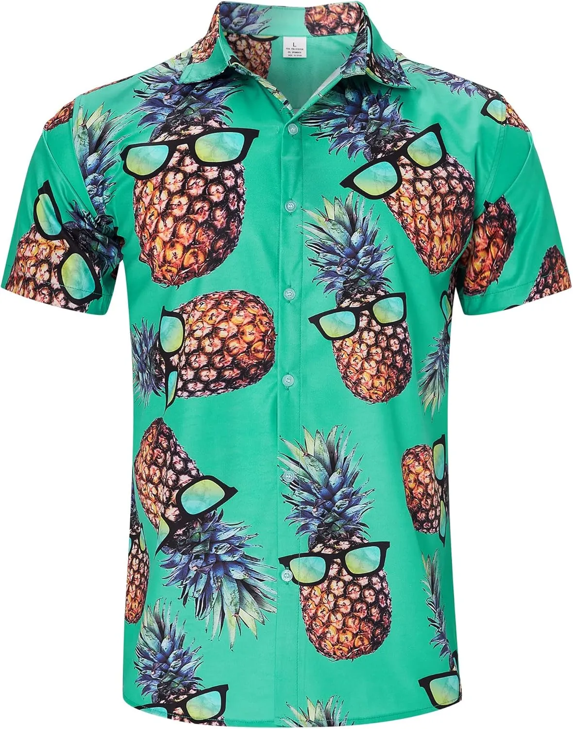 Goodstoworld Men's Novelty Hawaiian Button Down Shirts