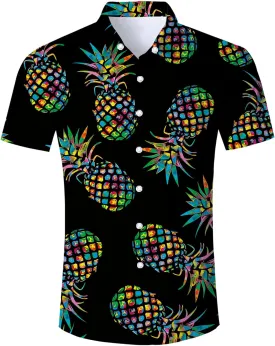 Goodstoworld Men's Novelty Hawaiian Button Down Shirts