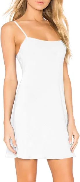 H HIAMIGOS Nightgowns for Women with Built in Bra Slip Dress Sleepwear Sleeveless Nightdress Full Slips