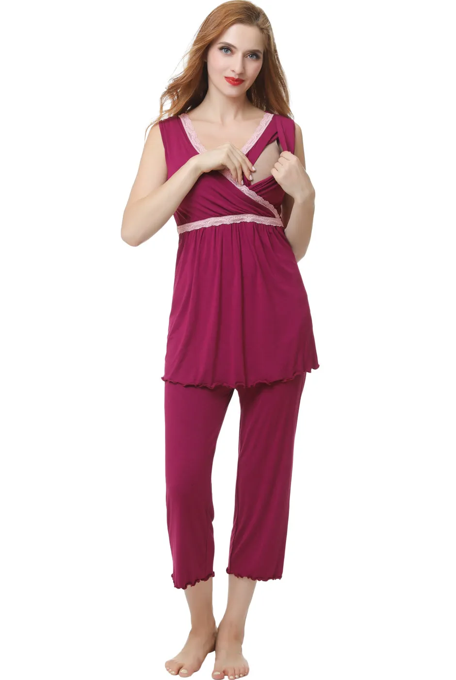 Kimi   Kai Maternity "Penny" Nursing PJ Set