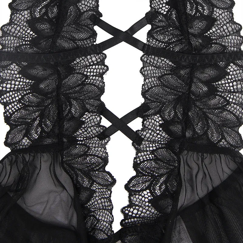 Lace Hollow One Piece Women's Sleepwear