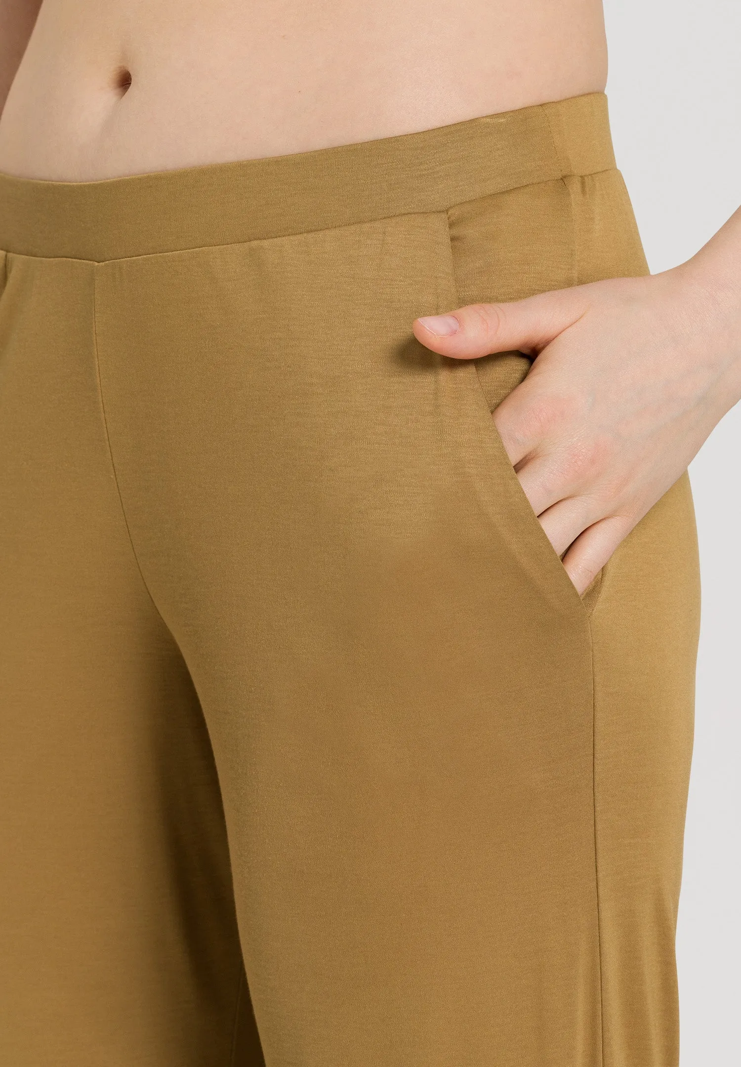 Lilova Knit Pants | Gold 76188-1246