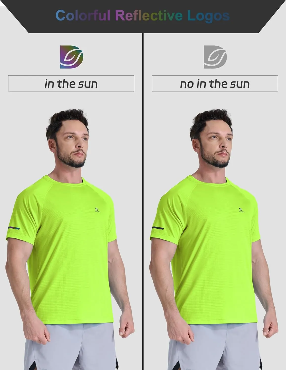 Men's Summer Short Sleeve Shirts Quick Dry Workout Lightweight T-Shirts Gym Running Swim Athletic Shirt