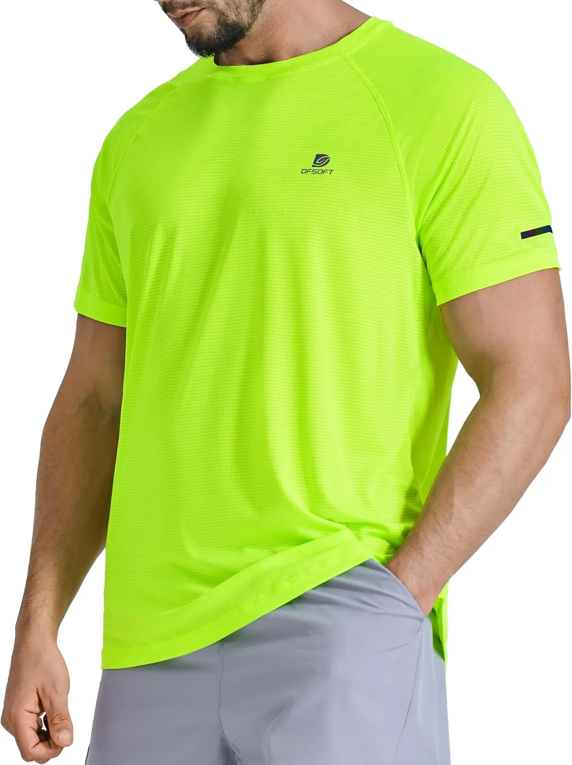 Men's Summer Short Sleeve Shirts Quick Dry Workout Lightweight T-Shirts Gym Running Swim Athletic Shirt