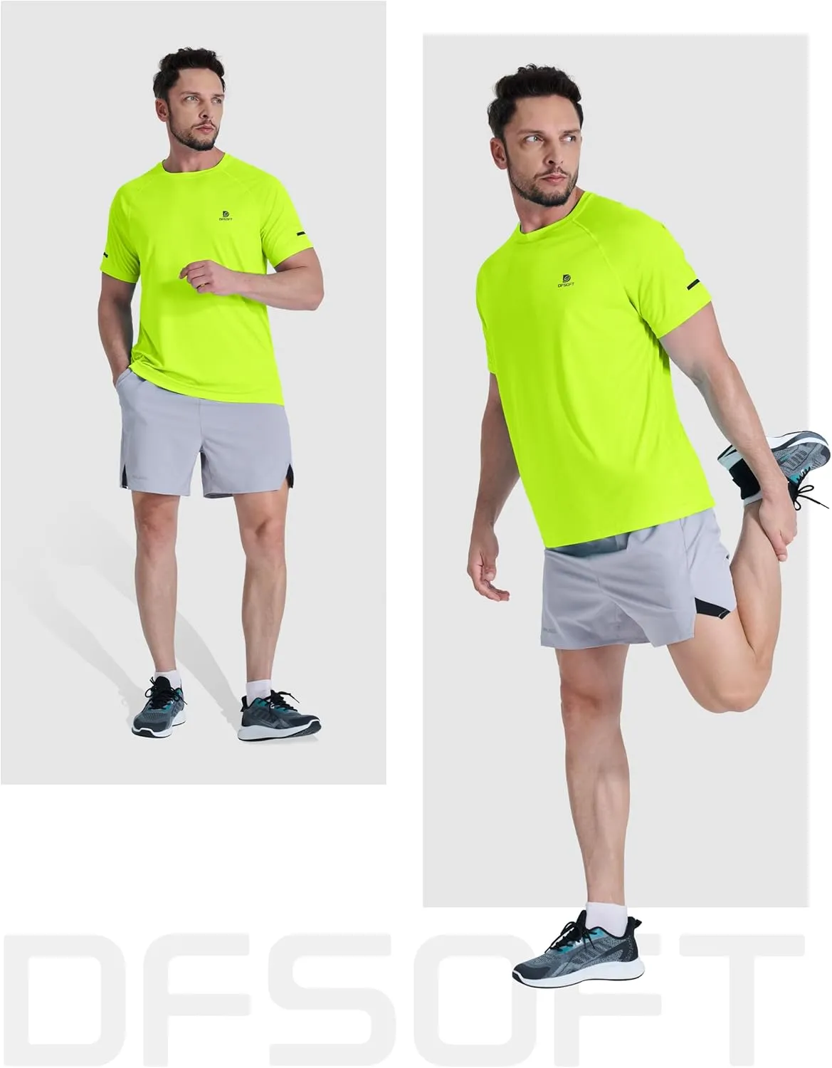 Men's Summer Short Sleeve Shirts Quick Dry Workout Lightweight T-Shirts Gym Running Swim Athletic Shirt