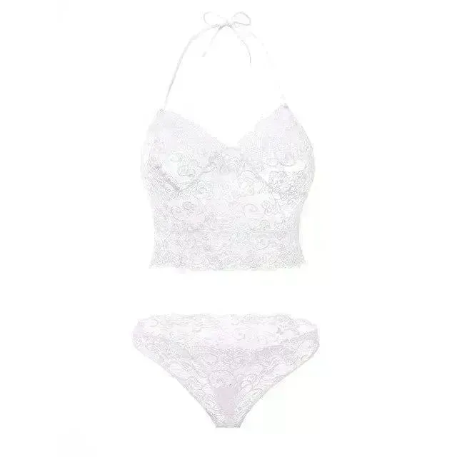 New erotic lingerie Charming perspective pajamas set Sling lace lingerie