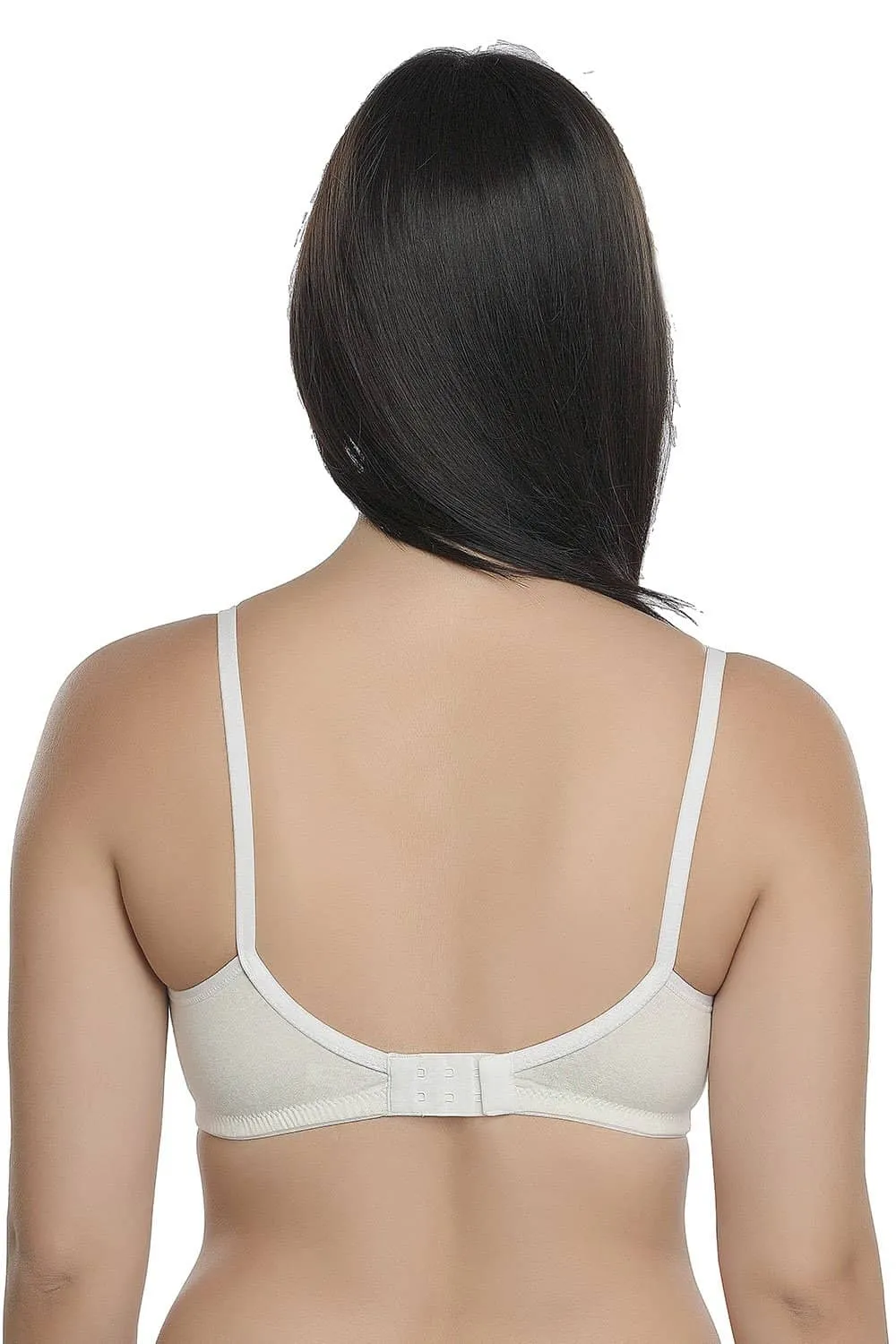 Organic Cotton Antimicrobial Seamless Triangular Bra with Supportive Stitch (Pack of 2)-ISB099-Black_M.White-