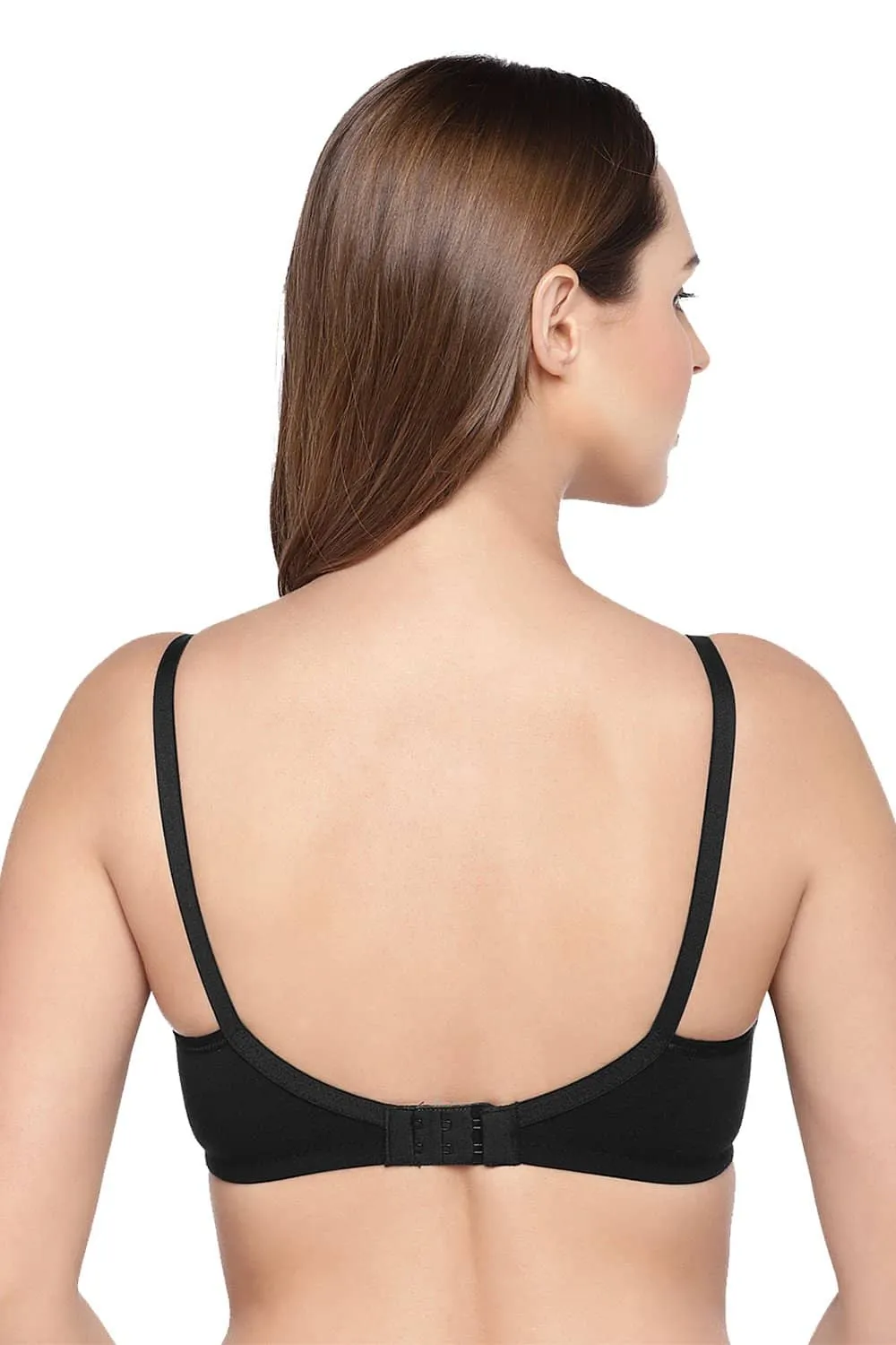 Organic Cotton Antimicrobial Seamless Triangular Bra with Supportive Stitch (Pack of 2)-ISB099-Black_M.White-
