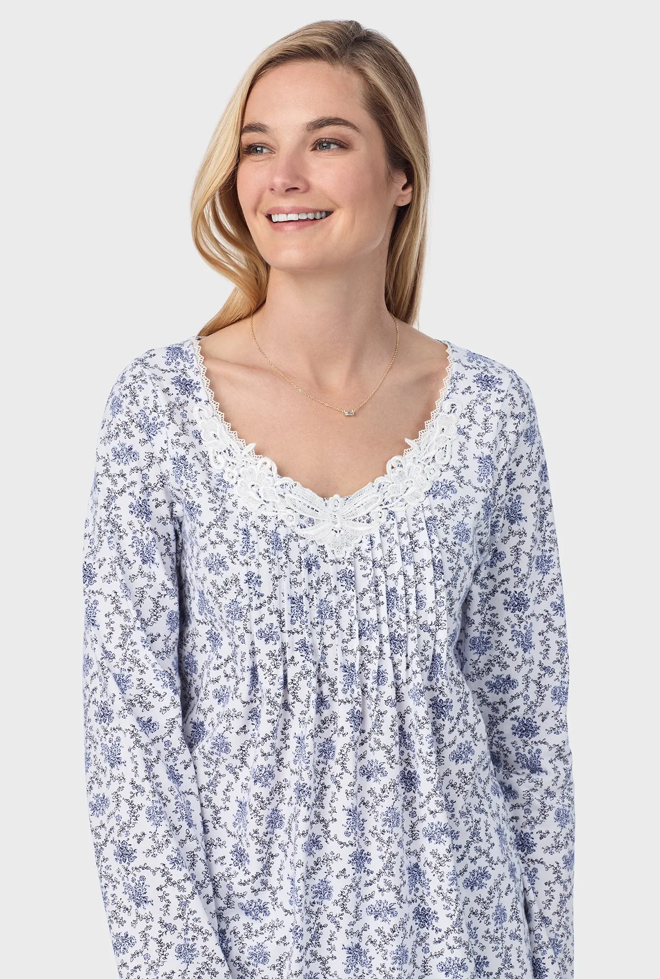 Petite Floral Cotton Long Pajama Set