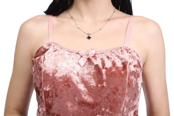 Pink Womens Pajamas Sets Sexy Velvet 2 Piece