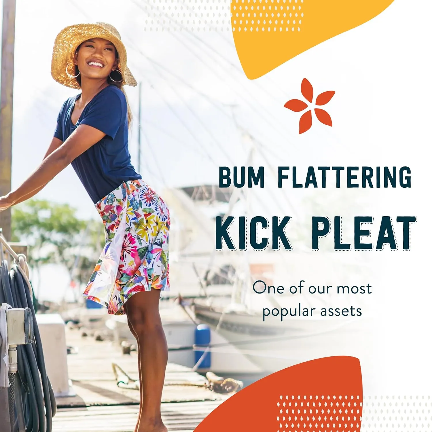 RipSkirt Hawaii Length 2 - Wrap Skirt for Women - Quick Dry Swim Cover-Up for Beach, Travel with Pocket