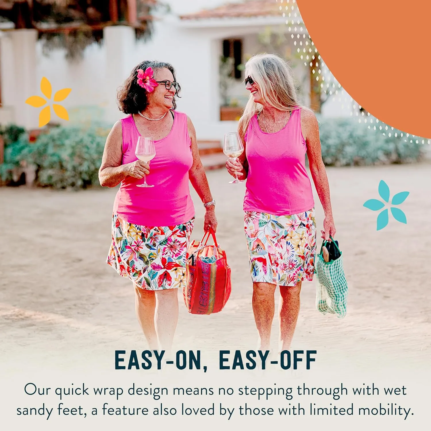RipSkirt Hawaii Length 2 - Wrap Skirt for Women - Quick Dry Swim Cover-Up for Beach, Travel with Pocket