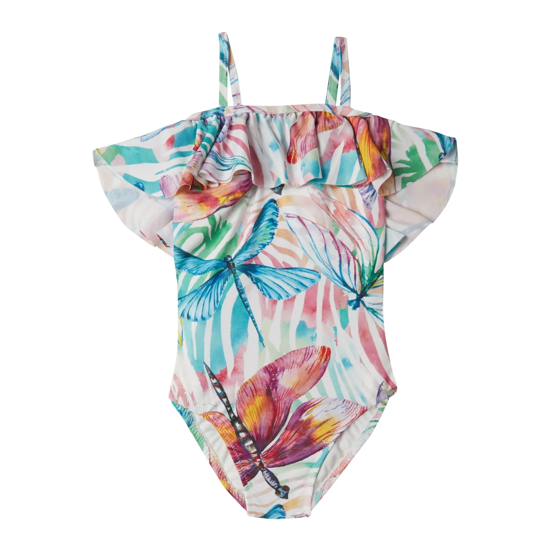 Ruffled One Piece With Straps Libellula