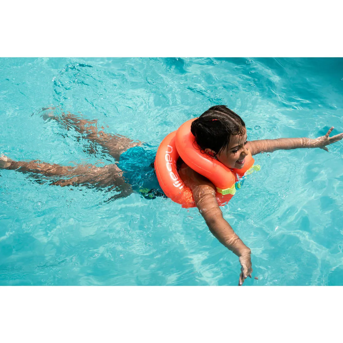 Swimming inflatable vest for 18-30 kg - orange