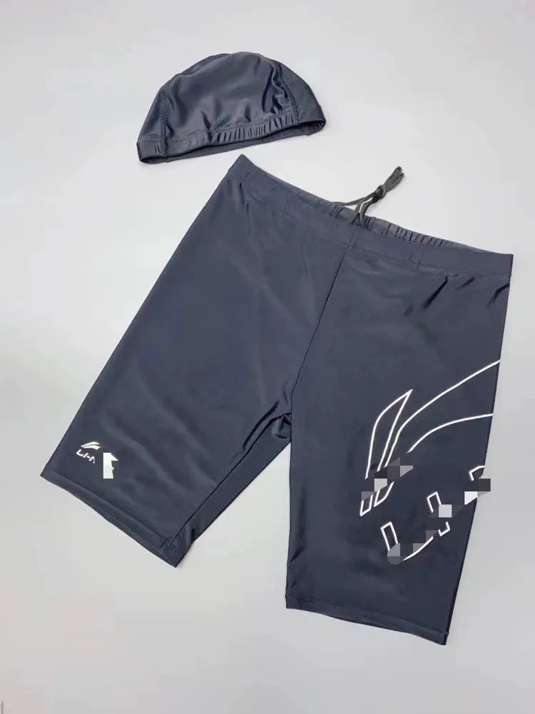 Swimming Trunks Men Li Jia Li Print Boys Swimsuit Plus Size Swimming Trunks Knee-Length Hot Spring Swimming Trunks Equipment