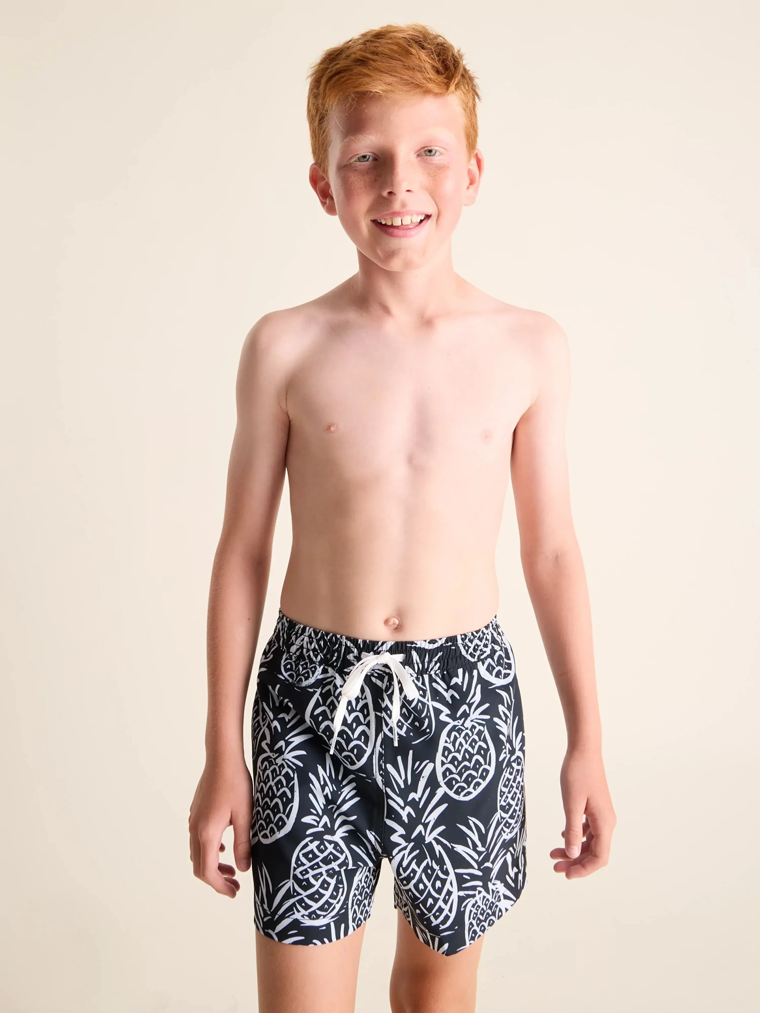 The Midnight Thighnapples (Boys Lined Classic Swim Trunk- Shorter)