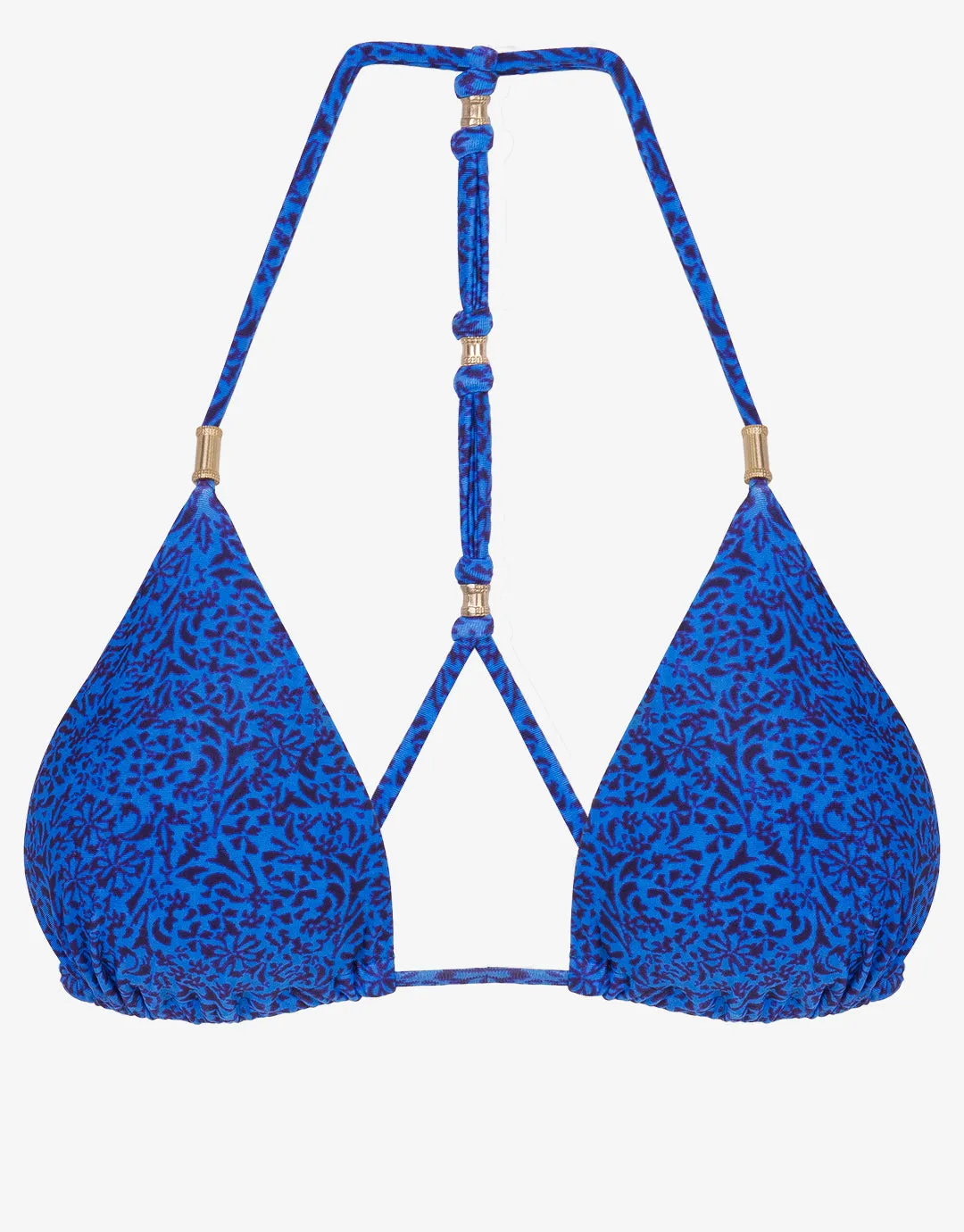 Tita Blue Shaye T-Back Bikini Top - Blue