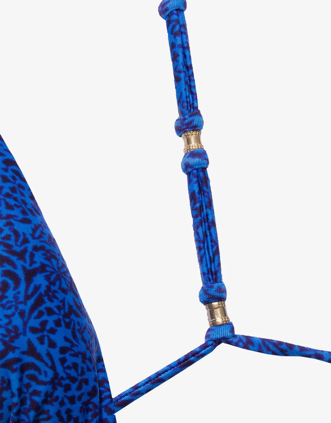 Tita Blue Shaye T-Back Bikini Top - Blue