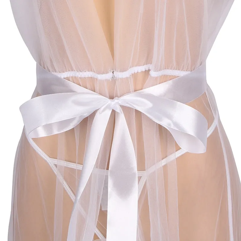 Transparent Plus Size Brides Nightdress